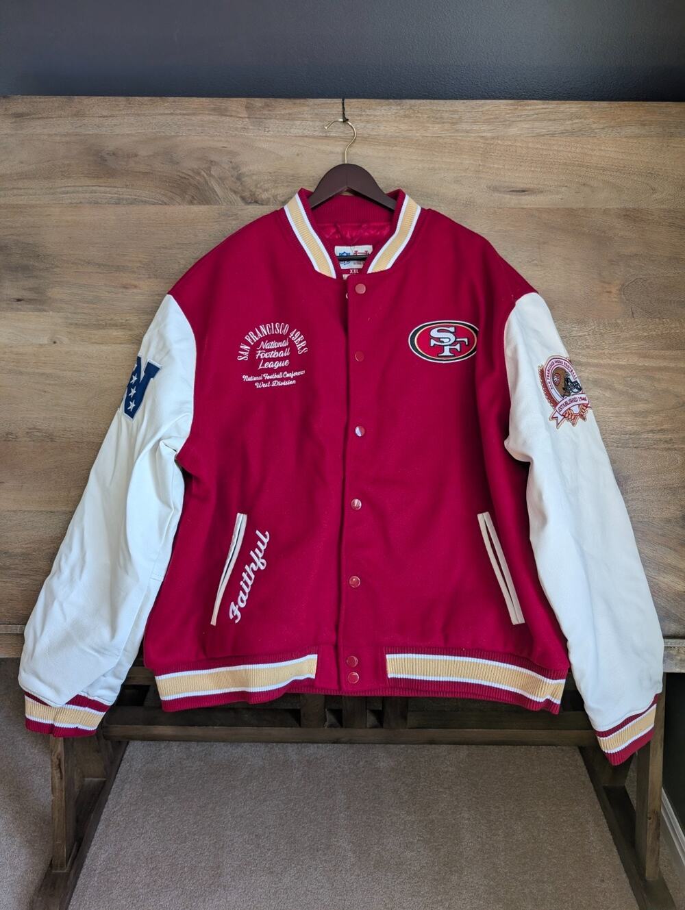San Francisco 49ers Jacket Mens 2XL Red Ultra Game NFL Football Long Sleeve NWT
